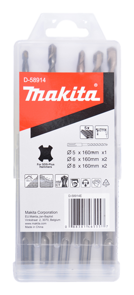 Makita Zubehör Betonbohrer-Set 5-teilig – D-58914 D-58914