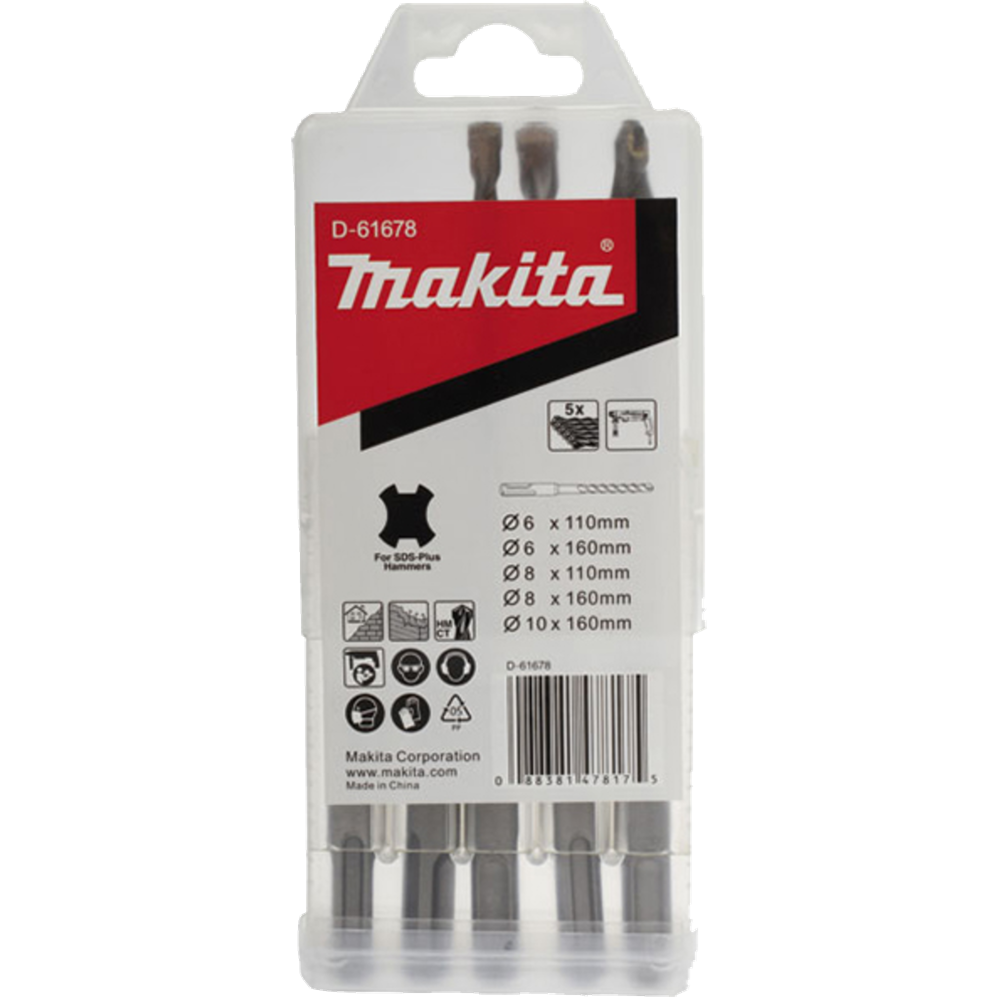 Makita Zubehör Betonbohrer-Set 5-teilig – D-61678 D-61678