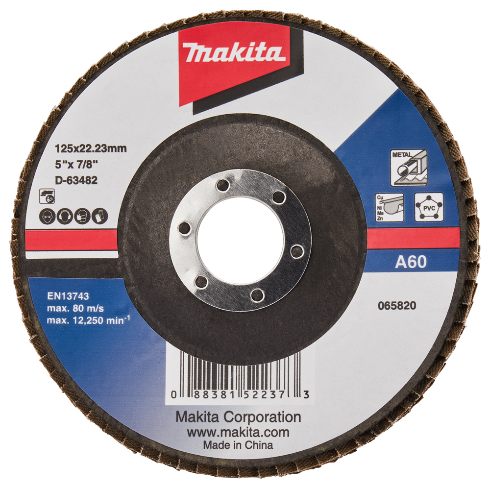 Makita Zubehör Lamellenschleifscheibe 125 mm A60 – D-63482-10 – D-63482-10