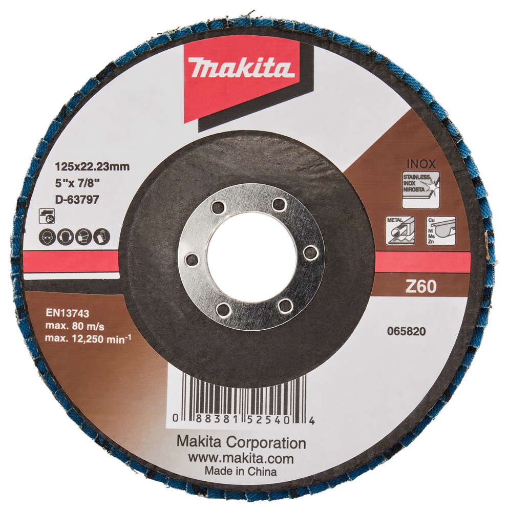 Makita Zubehör Lamellenschleifscheibe 125 mm Z60 – D-63797-10 D-63797-10