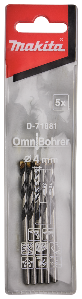 Makita Zubehör Multibohrer 4x70mm - D-71881 D-71881