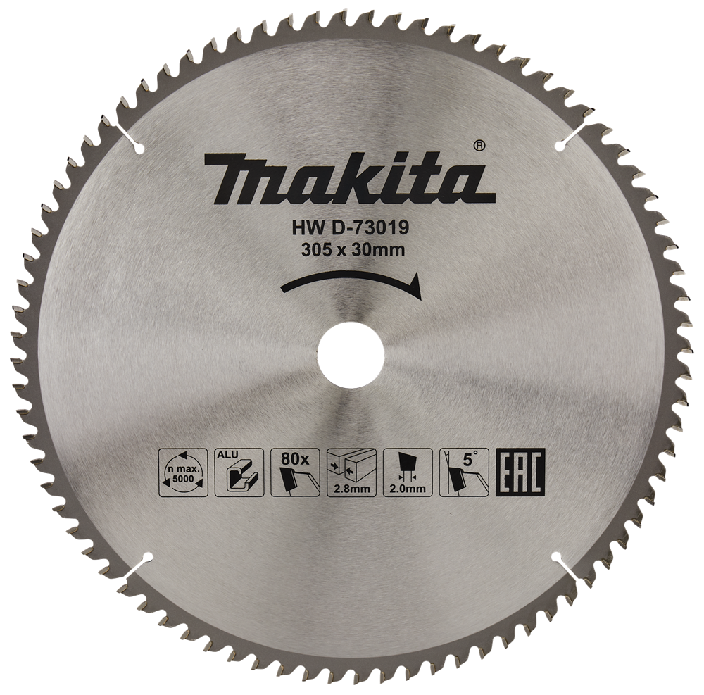 Makita Zubehör Kappsägeblatt Aluminium | Standard, 305x30x2,8 80t 5g - d-73019 d-73019