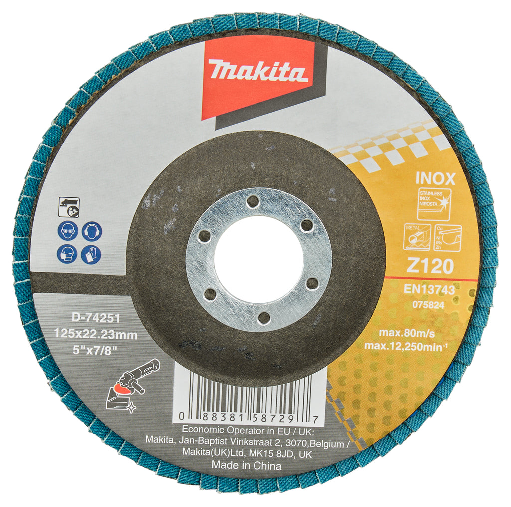 Makita Zubehör Lamellenschleifscheibe 125 mm Z120 – D-74251