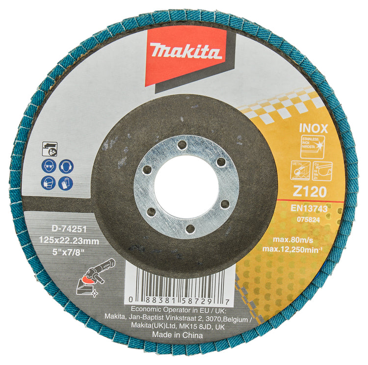 Makita Zubehör Lamellenschleifscheibe 125 mm Z120 – D-74251