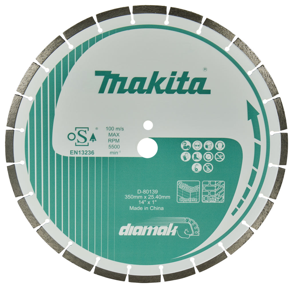 Makita Zubehör Diamantscheibe segmentiert 350x25,4x3,2 mm - D-80139