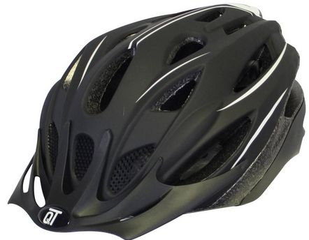 Qt Zyklus Tech Helm Sicherung matt schwarz weiß l 58-61 cm 2810412