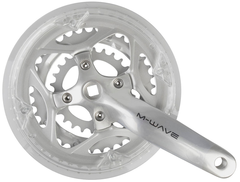 M-Wellen-Kurbel 26 38 48T 170 mm flach +0mm 7-8sp mit Kettenkante Silber