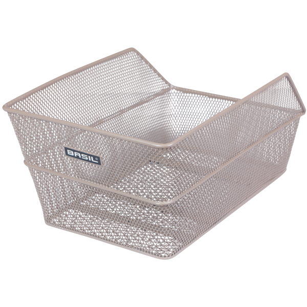 Basilikum Fahrradkorb Cento Heckkorb 24 x 38,5 x 11 cm Nacktmetallic