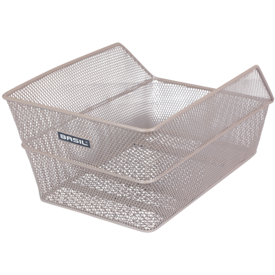 Basilikum Fahrradkorb Cento Heckkorb 24 x 38,5 x 11 cm Nacktmetallic