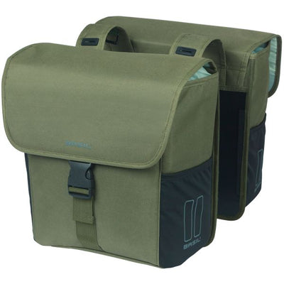 Basilikum Doppelfahrradbeutel 32 Liter 14 x 27 x 31 cm dunkelgrün