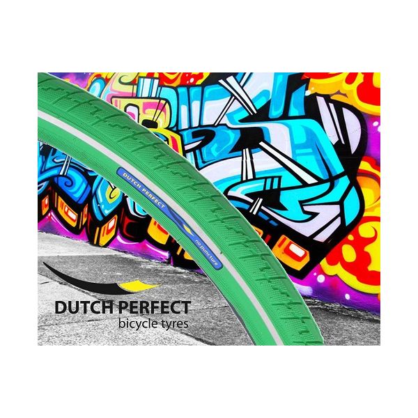 Niederländische Reifen von Niederländisch perfekt 28 x 1,40 40-622mm Anti-Laughu-Grün mit Reflexion