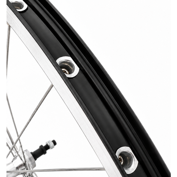 Hinterrad 28'' Aluminium ZAC 2000 schwarz geschliffene Felge - Freilauf - Vollachse