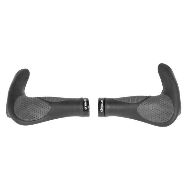 Velo Griff Set Ergogel D3 bar mit Gelfüllung und Klemme schwarz grau