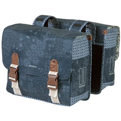 Basil Boheme Doppel-Fahrradtasche - Blau