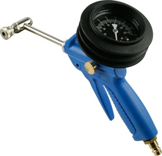 Alligator-Pistolen-Schwenkkopf-Manometer + Entlüftung