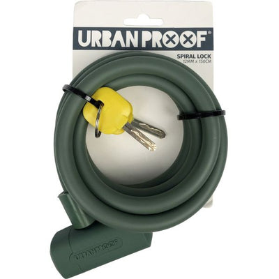 Urbanproof Spiralschloss 12mm*150cm matt grün