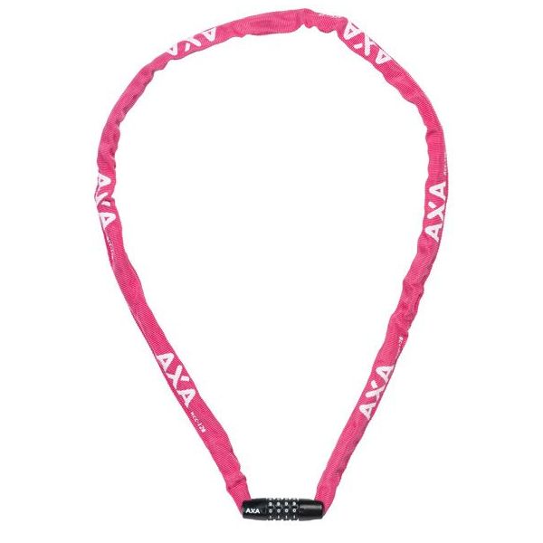 Axa Kettenschloss starr RCC Code 120x3,5 mit Polyesterüberzug – rosa