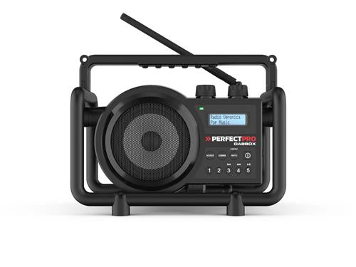 Perfectpro Bauradio Dabbox DAB+ FM RDS Aux-In Bluetooth wiederaufladbar