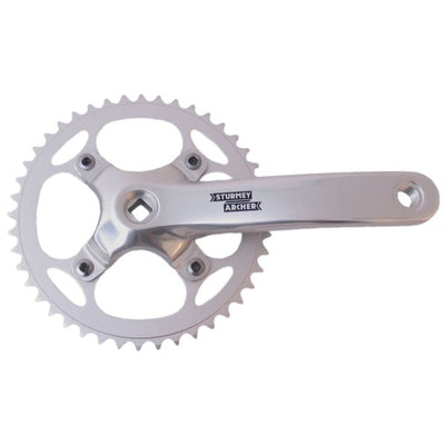 Sturmeyarcher Crankkel 44t Sturmey Archer FCS750 für 3 32 Kette 170 mm für Quadrat -Achs Silber