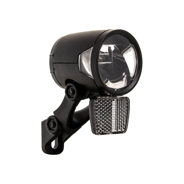 Scheinwerfer Herrmans H-Black MR8 Dynamo - Ein-Aus-Funktion - mit Halterung - 180 Lumen