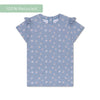 Daisy Flower | Blue UV -Schwimmhemd mit kurzen Ärmeln