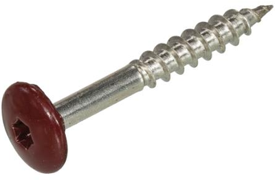 Dachfassadenfarbe Kopfschraube Edelstahl-A2 Weinrot RAL3005 4,8x25 | 50 Stück - 6304.30.37132
