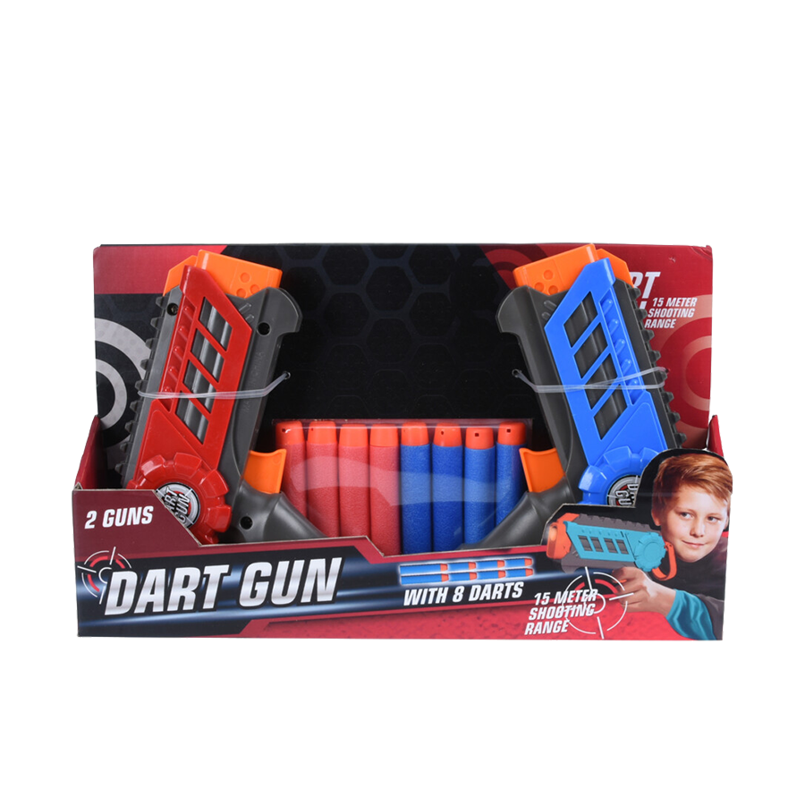 Dartpistolen-Set mit 8 Darts 13cm