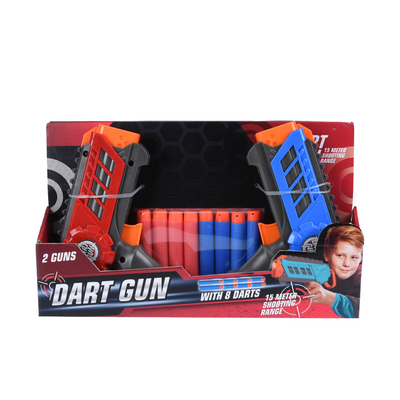 Dartpistolen-Set mit 8 Darts 13cm