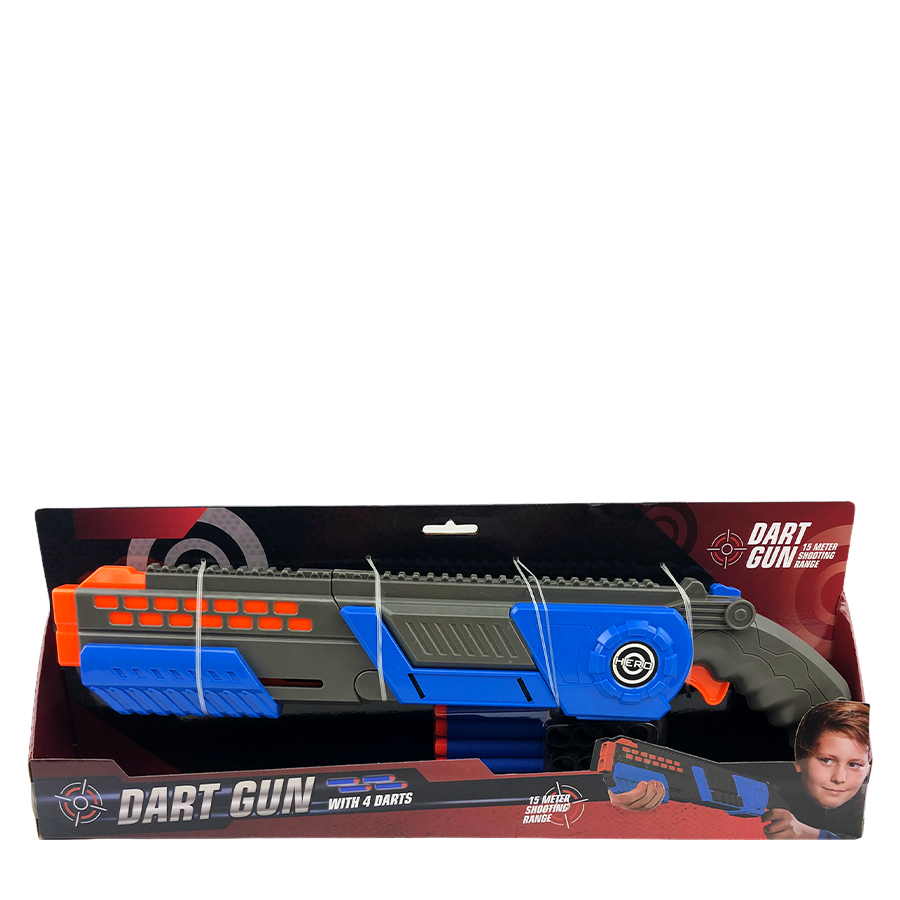 Dartgun Schrotflinte mit 4 Darts blau 47,5cm