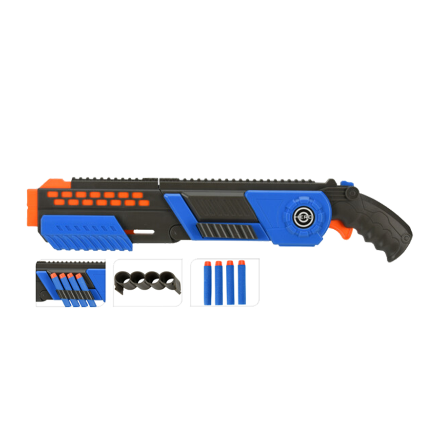 Dartgun Schrotflinte mit 4 Darts blau 47,5cm