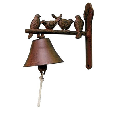 Esschert Design-Türklingel aus Gusseisen mit Vögeln