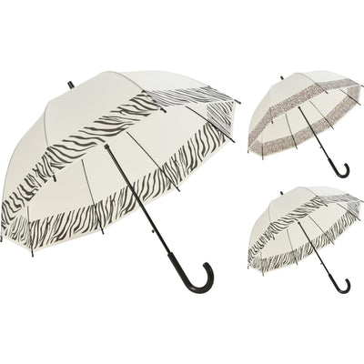 Premiumparts Regenschirm transparente Kuppel Leopardenmuster