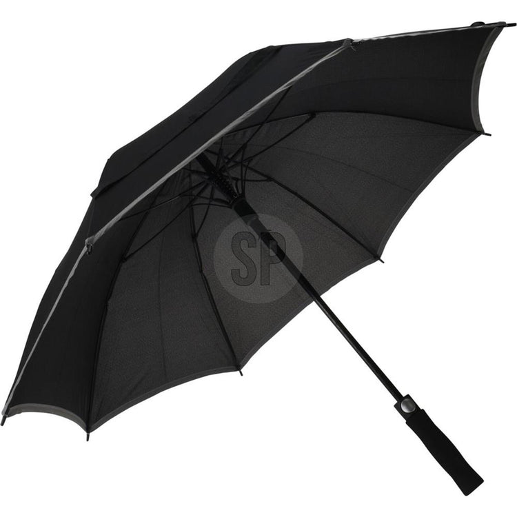 Pioneer Regenschirm schwarz mit grauem Rand ø104cm
