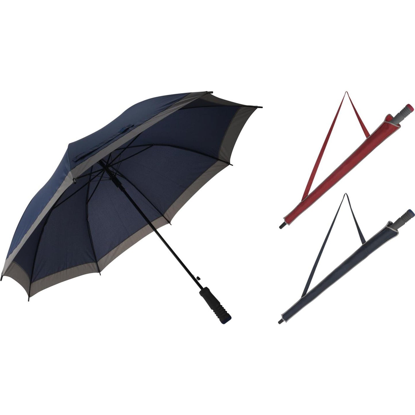 Regenschirm 104 cm blau oder bordeauxrot