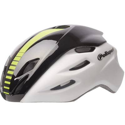 Polisport Helm Aero Road mattweiß glänzend schwarz gelb L 58-61cm