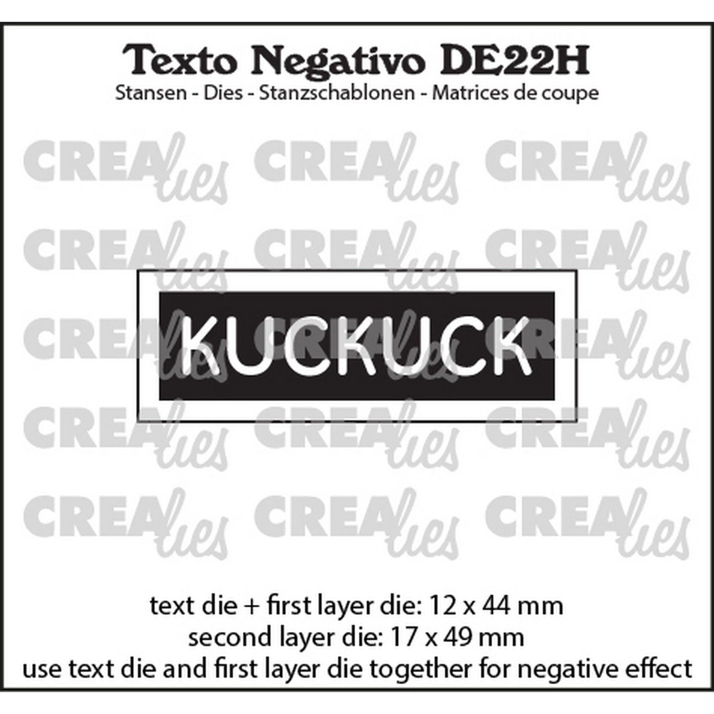 Crealies • texto negativo kuckuck (horizontal)