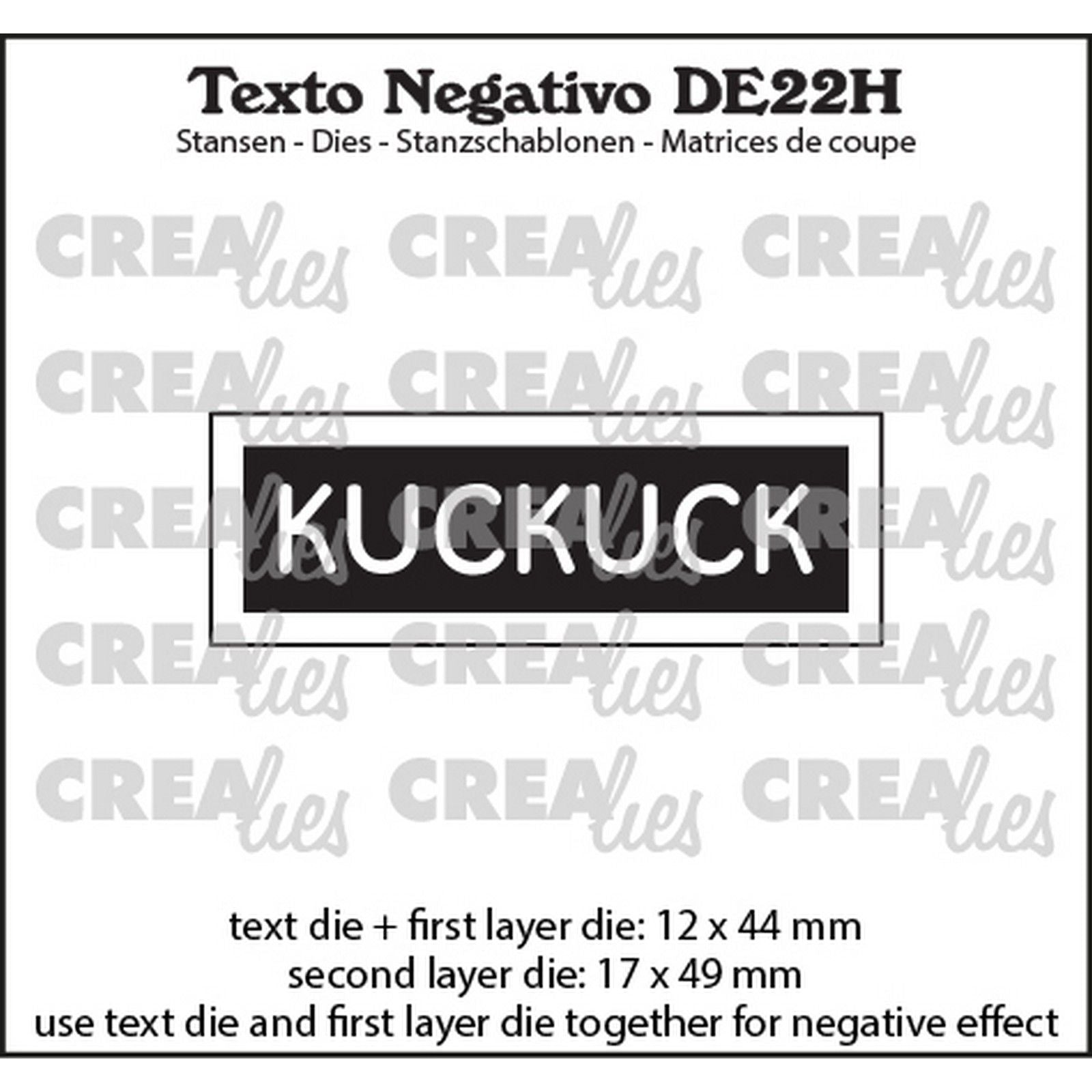 Crealies • texto negativo kuckuck (horizontal)