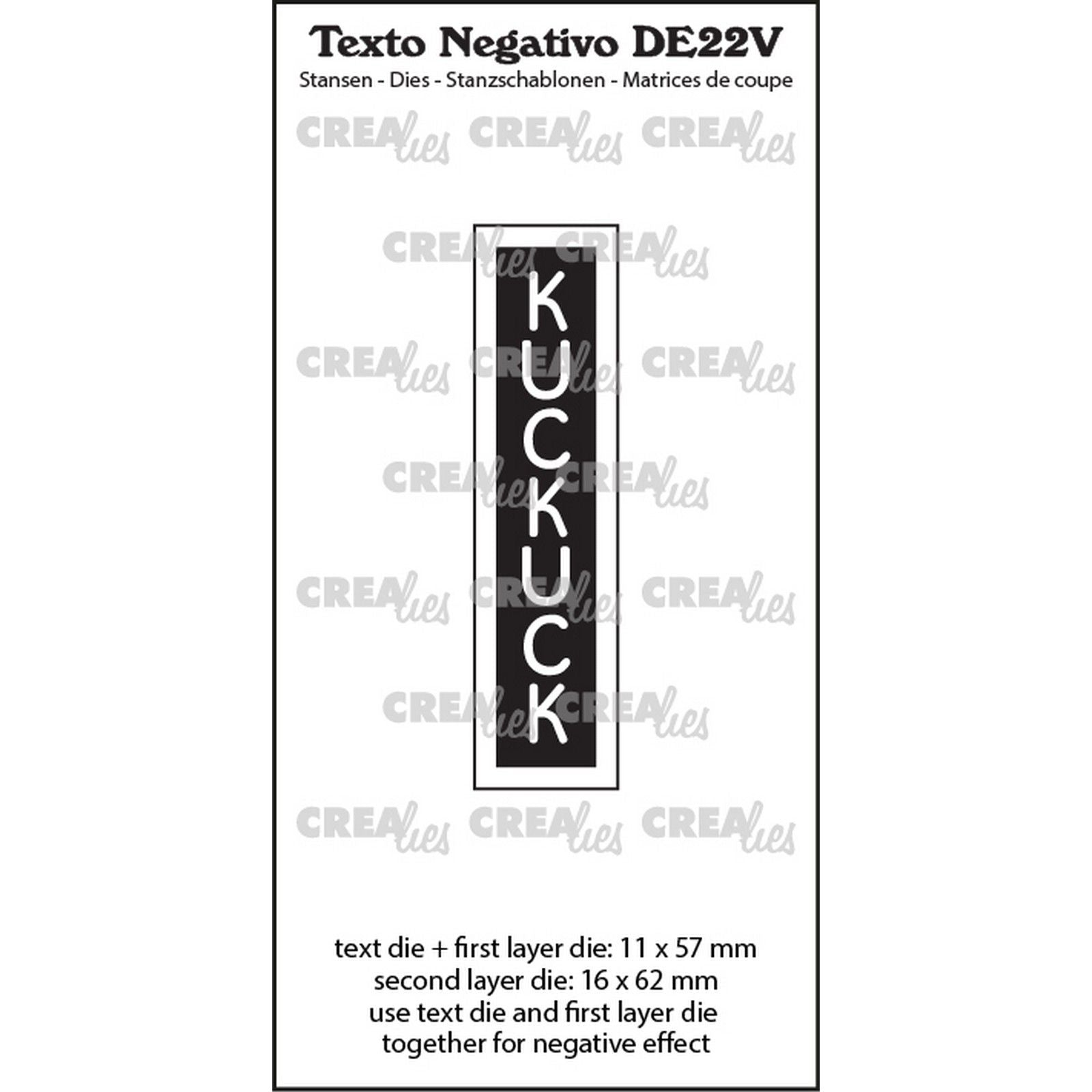Crealies • texto negativo kuckuck (vertikal)