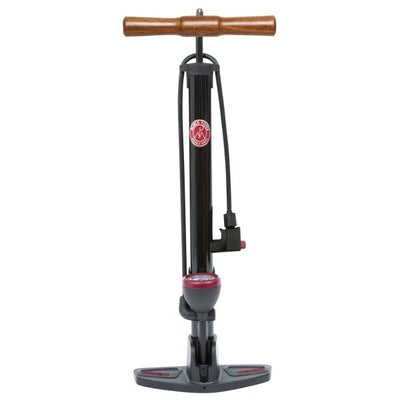 Mijnenpieper Fahrradpumpe um Retro -Druck mit universellem Pumpenkopf und Nanometer - 165 psi 11 bar - schwarz