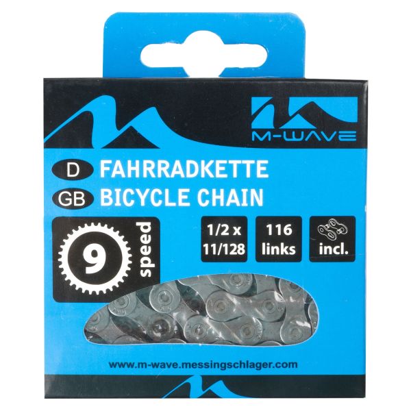 M-Wave M-wave kmc Kette 9 Gang 1 2x11 128 116 Glieder Blister