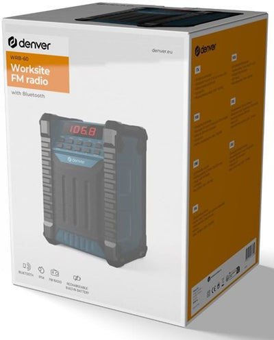 Denver Bauradio mit FM und Bluetooth wiederaufladbar – 8140350
