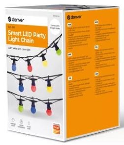 Denver Partybeleuchtung 14 m 15 Lampen RGB Smart Wi-Fi Tuya – 9700095