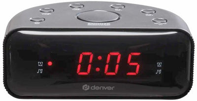 Denver Radiowecker LED FM schwarz Doppelalarm – 8140211