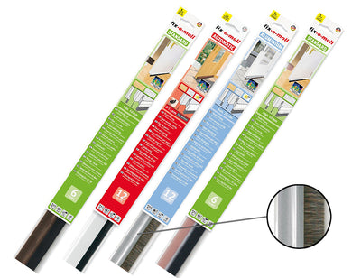 Fix-O-Moll-Türbürste Premium Selbstklebend 1m Aluminium