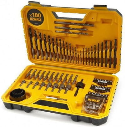 Dewalt Zubehör 100-teiliges Schrauben-, Bohrer- und Lochsägen-Set | dt71563-qz