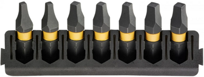 Imp Dewalt Zubehör-Bit-Set | Halter + Torsion wirken | 25mm | sq1 x2, sq2 x3, sq3 x2 - dt70815-qz