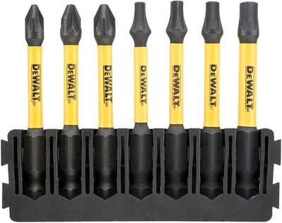 Imp Dewalt Zubehör-Bit-Set | Halter + Torsion wirken | 57mm | pz1 x1, pz2 x2, t15 x1, t20 x1, t57 x1, t30 x1 - dt70823-qz