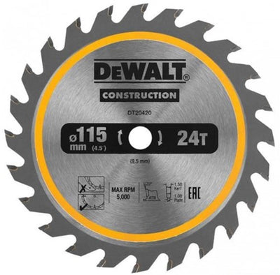 Dewalt Zubehör Kreissägeblatt | 115x10x24t - dt20420-qz