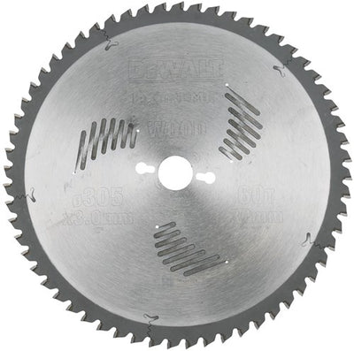 Dewalt Zubehör Kreissägeblatt 305 x 30 x 60 Zähne, Wechselzahnung, negativ 5°, Kerbe 3,0 mm – dt4331-qz