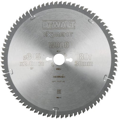 Dewalt Zubehör Kreissägeblatt 305x30x80t, Trapez, negativ 5°, Kerbe 2,6mm – dt4283-qz